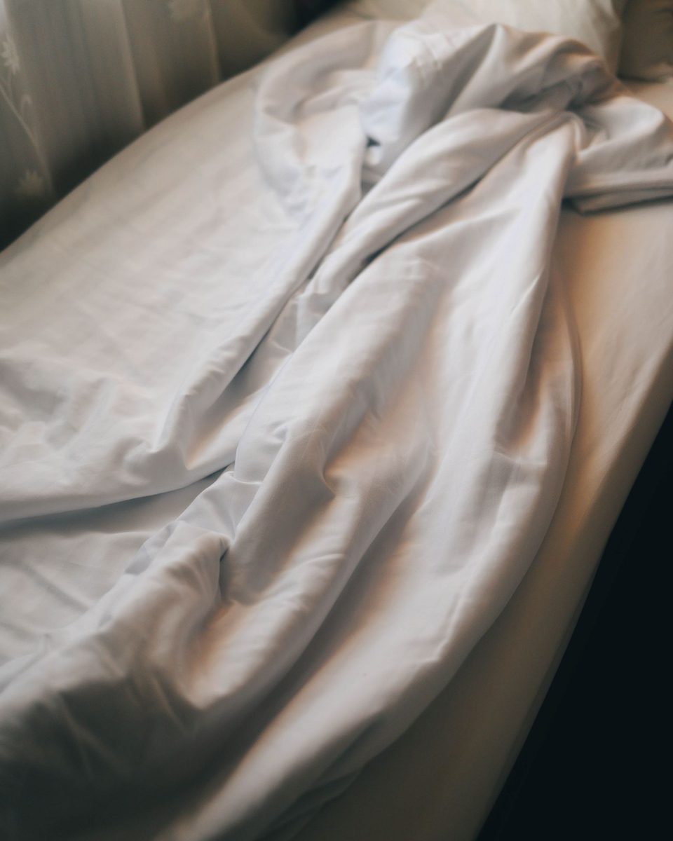 Washed Cotton Fitted Sheet, Dusk Rose
