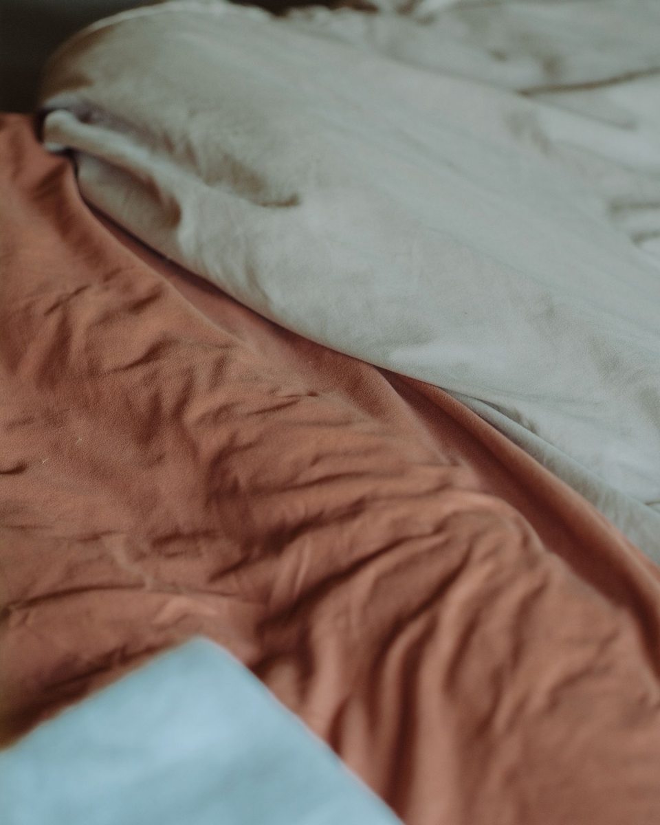 Washed Cotton Flat Sheet, Clay